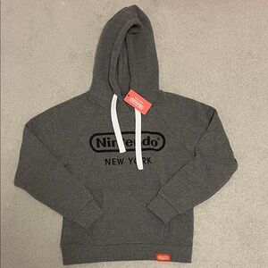 Nintendo Gray Hoodie with White Accents